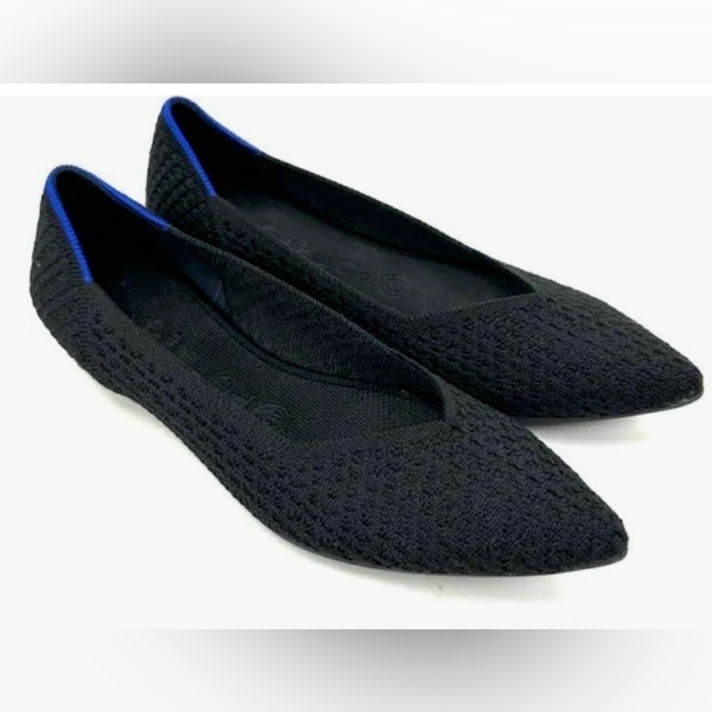 Rothy’s Women's The Point Size 9.5 US Black Slip On Ballet Flat Shoes